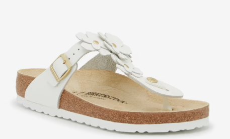 Birkenstock Gizeh Flowers - White