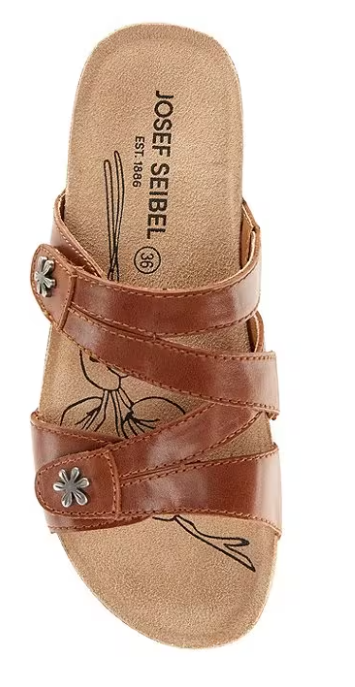 Josef Seibel Tonga 82 Women's Slide Sandals - Leather Comfort Sandals With Adjustable Straps